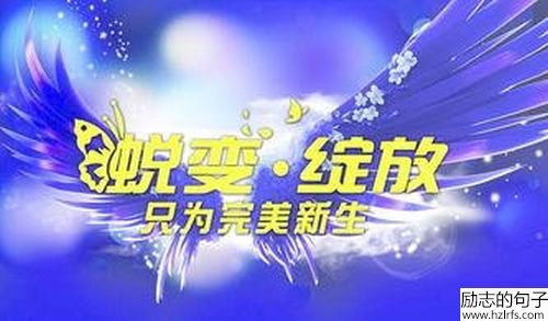 正能量励志语录，脱变、绽放只为完美的新生